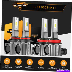 USwbhCg AuxBeam LEDwbhCgdLbg9005 H11R{nC[r[邢6500K AUXBEAM LED Headlight Bulb Kit 9005 H11 Combo High Low Beam Bright White 6500K