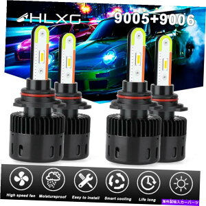 USwbhCg 9005 9006R{LEDwbhCgϊdɂ/[r[AvP[VRGB DRL 9005 9006 COMBO LED Headlight Conversion Bulbs Hi/Low Beam APP Control RGB DRL