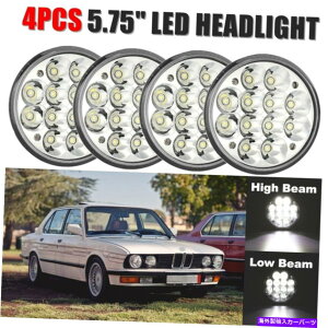 USwbhCg 4Chrome 5.75 "5-3 / 4" LEDwbhCgre[WBMŴ߂̍ᖧr[ 4PCS Chrome 5.75" 5-3/4" LED Headlights High Low Sealed Beam For Vintage BMW