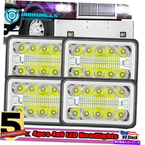 USwbhCg 4{hbgF4×6 "500W LEDwbhCgDRLtBbgPeterBilt Kenworth FreightLiner 4X DOT Approved 4x6" 500W LED Headlights DRL Fit Peterbilt Kenworth Freightliner