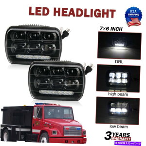 USwbhCg 2s[X100W 5×7 '' 7×6 '' LEDwbhCgHi-Lo Beam DRĽ`FL[XJ 2PCS Thin 100W 5x7'' 7x6'' LED Headlights Hi-Lo Beam DRL Replacement Cherokee XJ