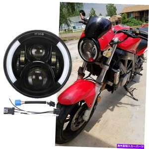 USwbhCg 7 "I[goCLEDvWFN^[wbhCgn[[GNgOChHĜ߂̃nC[r[ 7" Motorcycle LED Projector Headlight High Low Beam For Harley Electra Glide HG