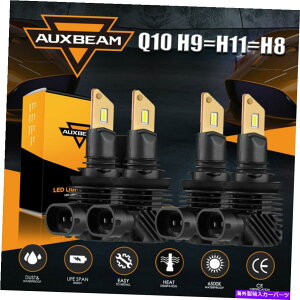 USwbhCg 4x Auxbeam H9 H11 LED̃wbhCgd[r[2016-2020 4x AUXBEAM H9 H11 LED Headlight Bulbs High Low Beam for Toyota Tacoma 2016-2020