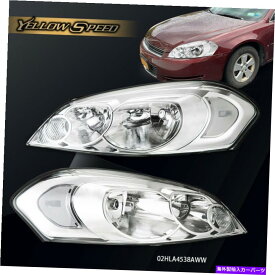 USヘッドライト クリアレンズヘッドライトセット2006-2013シボレーインパラドライバー/助手席側 Clear lens Headlight Set For 2006-2013 Chevrolet Impala Driver/Passenger Side