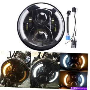 USwbhCg Harley Davidson̂߂7 'C`̃I[goCLEDwbhCgHi-Lor[^[M 7'' inch Motorcycle LED Headlight Hi-Lo Beam Turn Signals For Harley Davidson US