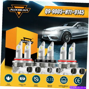 USwbhCg AuxBeam H11 9005 9145 Dodge RAM 1500 2500 3500p̃wbhCgd+tHOvCg AUXBEAM H11 9005 9145 LED Headlight Bulb+Fog Light for Dodge Ram 1500 2500 3500