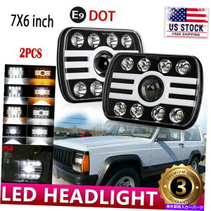 USwbhCg H4ubN5×7 7×6 LEDwbhCgHi-LoV[r[1986 - 1995W[vO[YJ H4 Black 5X7 7x6 LED Headlight Hi-Lo Sealed Beam For 1986-1995 Jeep Wrangler YJ
