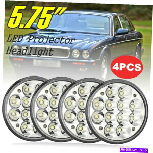 USwbhCg Jaguar XJ6̂߂5-3 / 4C`LEDwbhCgHi-LovWFN^[r[4Chrome 5.75 " 4PCS Chrome 5.75" 5-3/4 Inch LED Headlights Hi-Lo Projector Beam For Jaguar XJ6