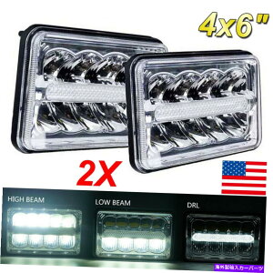USwbhCg V{[J}̂߂2s[X4x6 "LEDwbhCgHI / LO DRLV[r[wbhv 2PCS 4x6" LED Headlights Hi/Lo DRL Sealed Beam Headlamps For Chevrolet Camaro
