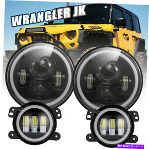 USwbhCg JEEPO[JK TJ 7uLEDwbhCgW / DRL^[M+ 4vtHOv97-17 For Jeep Wrangler JK TJ 7" LED Headlights w/ DRL Turn Signal + 4" Fog Lamp 97-17