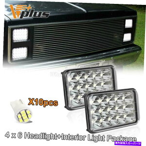USwbhCg 4×6 "LED H4656 / 4651^wbhv+zCgCZXTChLu}[J[d 4x6" LED H4656/4651 Sealed Headlamp +White License Side Cab Marker Interior Bulb