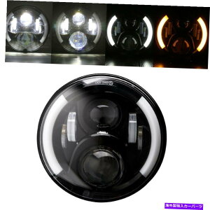 USwbhCg Harley Sportster XL 883 1200 Dynâ߂̃ubN7 "I[goCLEDwbhCgnC[ Black 7" Motorcycle LED Headlight High Low for Harley Sportster XL 883 1200 Dyna