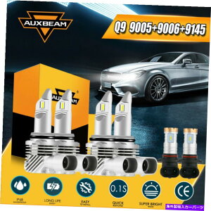 USヘッドライト 6個のAuxbeam LEDのヘッドライト+フォグランプのためのシボレー03-07 Silverado 02-2005 Avalanche 6PCS AUXBEAM LED Headlight+Fog Lamps For Chevy 03-07 Silverado 02-2005 Avalanche