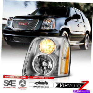 US�w�b�h���C�g 07-14 GMC Yukon XL [�t�@�N�g���[�X�^�C��]�N���[���x�[���w�b�h���C�g�����v�h���C�o For 07-14 GMC Yukon XL [Factory Style] Chrome Bezel Head Light Lamp Driver Left�y���s�A���i�z