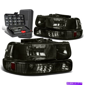 US�w�b�h���C�g 1999�N����2002�N�̃V�{���[Silverado�X���[�N/�A���o�[�T�C�h�w�b�h���C�g�o���p�[�����v+�c�[���{�b�N�X For 1999-2002 Chevy Silverado Smoked/Amber Side Headlight Bumper Lamps+Tool Box�y���s�A��