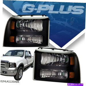 US�w�b�h���C�g �N���A/�u���b�N�w�b�h���C�g�w�b�h�����v2005-2007�t�H�[�hF250 F350 F450 F550 SUPERDUTY Clear/Black Headlights Headlamp For 2005-2007 Ford F250 F350 F450 F550 SuperDuty