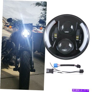 USwbhCg 7 "n[[_rbh\_Ci჉C_[X[p[OCĥ߂LEDvWFN^[n[wbhCg 7" LED Projector Halo Headlight For Harley Davidson Dyna Low Rider Super Glide