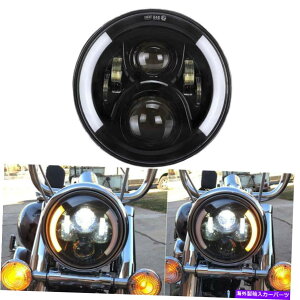 USwbhCg 7 "n[[c[O[hLOGNgXg[gOCĥ߂LEDwbhCg^[VOi 7" LED Headlight Turn Signal For Harley Touring Road King Electra Street Glide