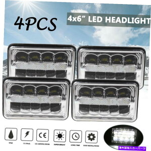 USwbhCg N[LED H4wbhCgɂ/ LOr[dw / drlV[NX^NA4''x6 '' CREE LED H4 Headlight Hi/Lo Beam Light Bulbs w/DRL Sealed Crystal Clear 4''x6''