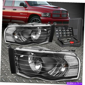 US�w�b�h���C�g 02-05 Dodge RAM 1500 2500 3500 3500 3500 3500 3500 3500 3500 3500�̃w�b�h���C�g+�c�[���Z�b�g FOR 02-05 DODGE RAM 1500 2500 3500 BLACK HOUSING CLEAR SIDE HEADLIGHTS+TOOL SET