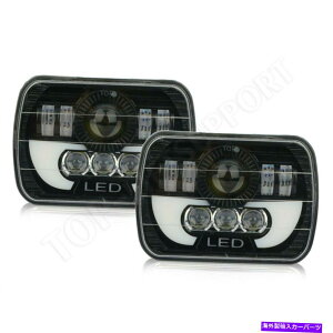 USwbhCg 2×5 "x7" 6 "x7"ɂ̓[r[DRLf̖HalovWFN^[XNGAwbhCg 2x 5"x7" 6"x7" Hi Low Beam and DRL Demo Eyes halo projector square headlight