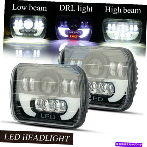 USwbhCg 2s[X5 "x 7" 6 "x 7"ɂ͒ႢDRLfACXNGAwbhCgvWFN^[sbNAbv 2pcs 5"x7" 6"x7" Hi Low DRL Demo Eyes square headlight projector pickup