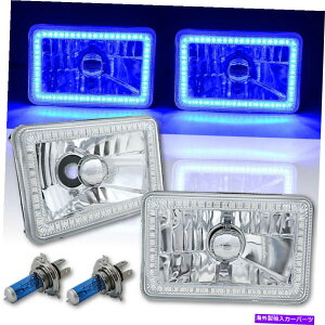 USwbhCg 4×6u[SMD LEDn[GWFACwbhCgwbhv60WnQdyA 4X6 Blue SMD LED Halo Angel Eye Headlight Headlamp 60w Halogen Light Bulbs Pair