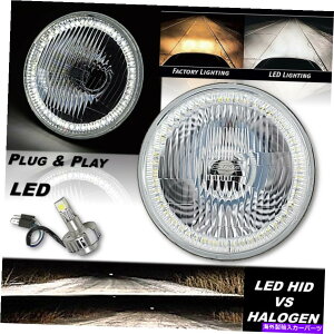 USwbhCg 7 "XgbNwbhCgwbhvzCgSMD Halo Angel Eye Light 18 / 24W LEDouꂼ 7" Stock Headlight Headlamp White SMD Halo Angel Eye Light 18/24w LED Bulb EACH