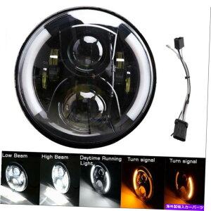 USwbhCg 7 "C`LED̃wbhCgDRL^[VOiGWF̖ڂ̓n[[c[OXg[gOCh 7" inch LED Headlight DRL Turn Signal Angel Eyes For Harley Touring Street Glide