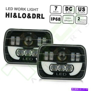 USwbhCg 2×5 "x7" 6 "x7"ɂ͒ႢCgfACXNGAwbhCgn[vWFN^[ 2x 5"x7" 6"x7" Hi Low day light Demo Eyes square headlight halo projector