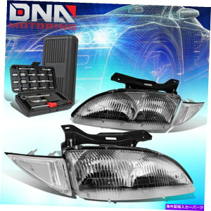 USwbhCg 1995N1999ÑV{[LoGN[nEWÕNATChwbhCgv+c[ FOR 1995-1999 CHEVY CAVALIER CHROME HOUSING CLEAR SIDE HEADLIGHT LAMPS+TOOLS