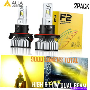USwbhCg ALLAƖH13FLED HDCgHDvdt/ HI LOr[ Alla Lighting H13 YELLOW LED hd-light hd-lamp Light Bulb Full/hi lo Beam