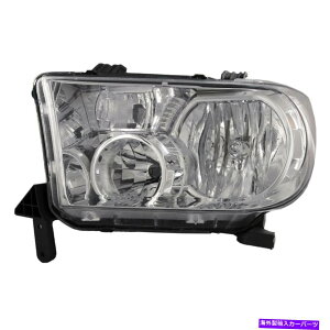 USwbhCg tBbg07-13g^ch/ 08-15 Sequoia Driver Left Headlight W / OxAWX^[ Fits 07-13 Toyota Tundra/08-15 Sequoia Driver Left Headlight W/O Level Adjuster