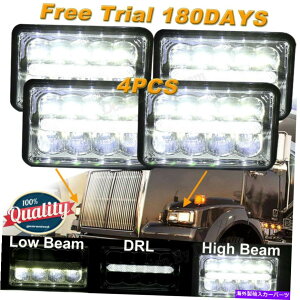 US�w�b�h���C�g PeterBilt Kenworth FreightLiner�̂��߂�4x6 160W LED�w�b�h���C�gDRL 4X DOT Approved 4x6 160W LED Headlights DRL for Peterbilt Kenworth Freightliner�y���s�A���i�z