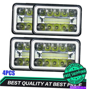 USwbhCg 4s[X4×6 '' LED[NCgV[r[DRLtHOhCrOwbhCgW /}EguPbg 4pcs 4x6'' LED Work Light Sealed Beam DRL Fog Driving Headlight w/Mount Bracket