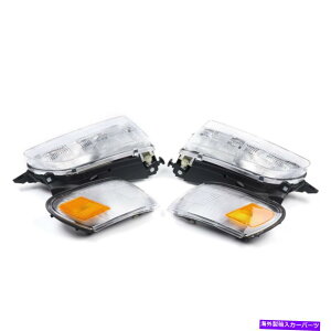 USwbhCg wbhCgN[nEWONAYR[i[vZbg93-97g^J[tBbg Headlight Chrome Housing Clear Lens Corner Lamps Set Fits 93-97 Toyota Corolla