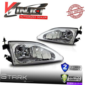 USwbhCg 94-98}X^ORuwbhCgNtgEwbhv - yA 94-98 Mustang Cobra Headlight Chrome Front Left & Right Head Lamps - PAIR