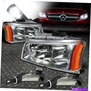 USwbhCg N[nEWOwbhCg+ߐF̊p+ 6000KzCgLEDVXê߂03-07 Silverado CHROME HOUSING HEADLIGHT+AMBER CORNER+6000K WHITE LED SYSTEM FOR 03-07 SILVERADO