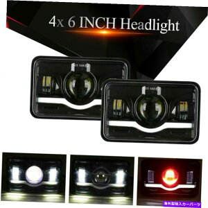 US�w�b�h���C�g FreightLiner FLD120 FLD112 4X6 '' 'Light Hi / Lo�V�[���u���b�N��2�{LED�w�b�h���C�g 2X LED Headlights For Freightliner FLD120 FLD112 4x6'' Light Hi/Lo Sealed Black�y���s�A���i�z
