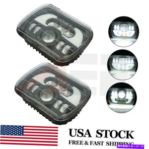 USwbhCg 2×5 "x7" 6 "x7"ꂽɂ͒Ⴂfڂ̍L̃wbhCgH4 LED 2x 5"x7" 6"x7" sealed Hi Low day light Demo Eyes square headlight H4 LED