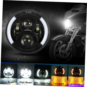 USwbhCg 7 "n[[_rbh\CVOXg[gOCĥ߂̃I[goCLEDvWFN^[n[wbhCg 7" Motorcycle LED Projector Halo Headlight For Harley Davidson CVO Street Glide