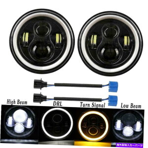 USwbhCg W[vO[JK LJ TJ CĴ߂2{7C`200W LEDwbhCgDRLVg̖ 2x 7 inch 200W LED Headlight DRL Angel Eyes for Jeep Wrangler JK LJ TJ CJ