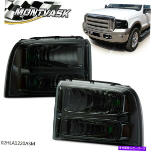 US�w�b�h���C�g 05-07 F250 F350 F350 F550 Super Duty�̂��߂̉�/�N���[���A���o�[�R�[�i�[�w�b�h���C�g Smoke/Chrome Amber Corner Headlights For 05-07 F250 F350 F450 F550 Super Duty