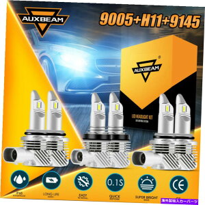 USwbhCg AuxBeam H11 9005 9145 Dodge RAM 1500 2500 3500p̃wbhCgd+tHOvCg AUXBEAM H11 9005 9145 LED Headlight Bulb+Fog Light for Dodge Ram 1500 2500 3500
