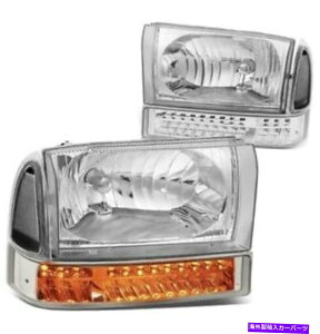 USwbhCg DNA[^OHL-HPL-FSUP99-CH-CL1wbhCg00-04GNXJ[VF250 F350 SD DNA Motoring HL-HPL-FSUP99-CH-CL1 Headlights For 00-04 Excursion F250 F350 SD