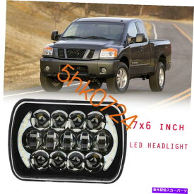 USヘッドライト 日産ピックアップハードディバーのためのドット7x6 "5x7 LEDヘッドライトハローDRLターン信号Hi-Lo DOT 7x6" 5X7 LED Headlight Halo DRL Turn Signal HI-Lo For Nissan Pickup Hardbody
