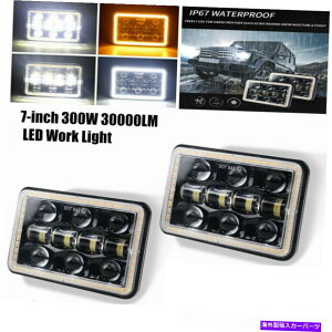 USwbhCg 2×7C`300W SUVIt[hLED[NCgi^쓮v30000LM 2X 7inch 300W SUV Off-road LED Work Light Aperture Flood Driving Lamp 30000LM