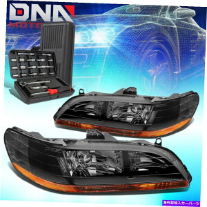 USwbhCg 1998 - 2002Nz_AR[h2DR / 4DRubNAo[R[i[wbhCgwbhv+c[ FOR 1998-2002 HONDA ACCORD 2DR/4DR BLACK AMBER CORNER HEADLIGHT HEAD LAMP+TOOLS