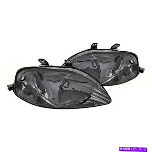 USwbhCg z_VrbN1999-2000[87-1001189ubN/N[X[N[wbhCg For Honda Civic 1999-2000 Lumen 87-1001189 Black/Chrome Smoke Euro Headlights
