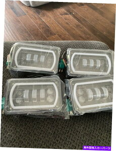 USwbhCg It[hIt[h4x6 LEDwbhCgzCg/CG[n[V[r[H4651 H4656 Movotor Off Road 4x6 LED HEADLIGHTS with White/yellow Halo Seal Beam H4651 H4656